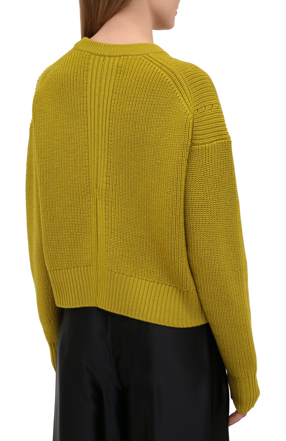 Шерстяной свитер PROENZA SCHOULER WHITE LABEL зеленого цвета по цене 38300 руб., арт. WL2117570-KW120, фото 4 Шерстяной свитер PROENZA SCHOULER WHITE LABEL, арт. WL2117570-KW120, фото 4