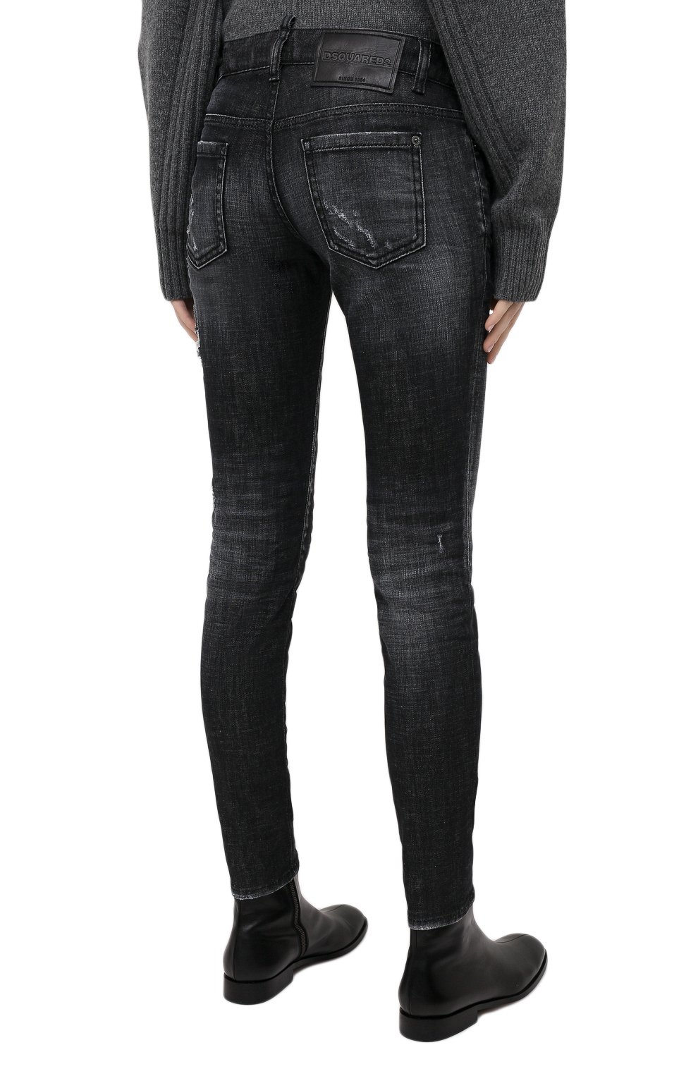 Джинсы DSQUARED2 темно-серого цвета по цене 53250 руб., арт. S75LB0432/S30357, фото 4 Джинсы DSQUARED2, арт. S75LB0432/S30357, фото 4