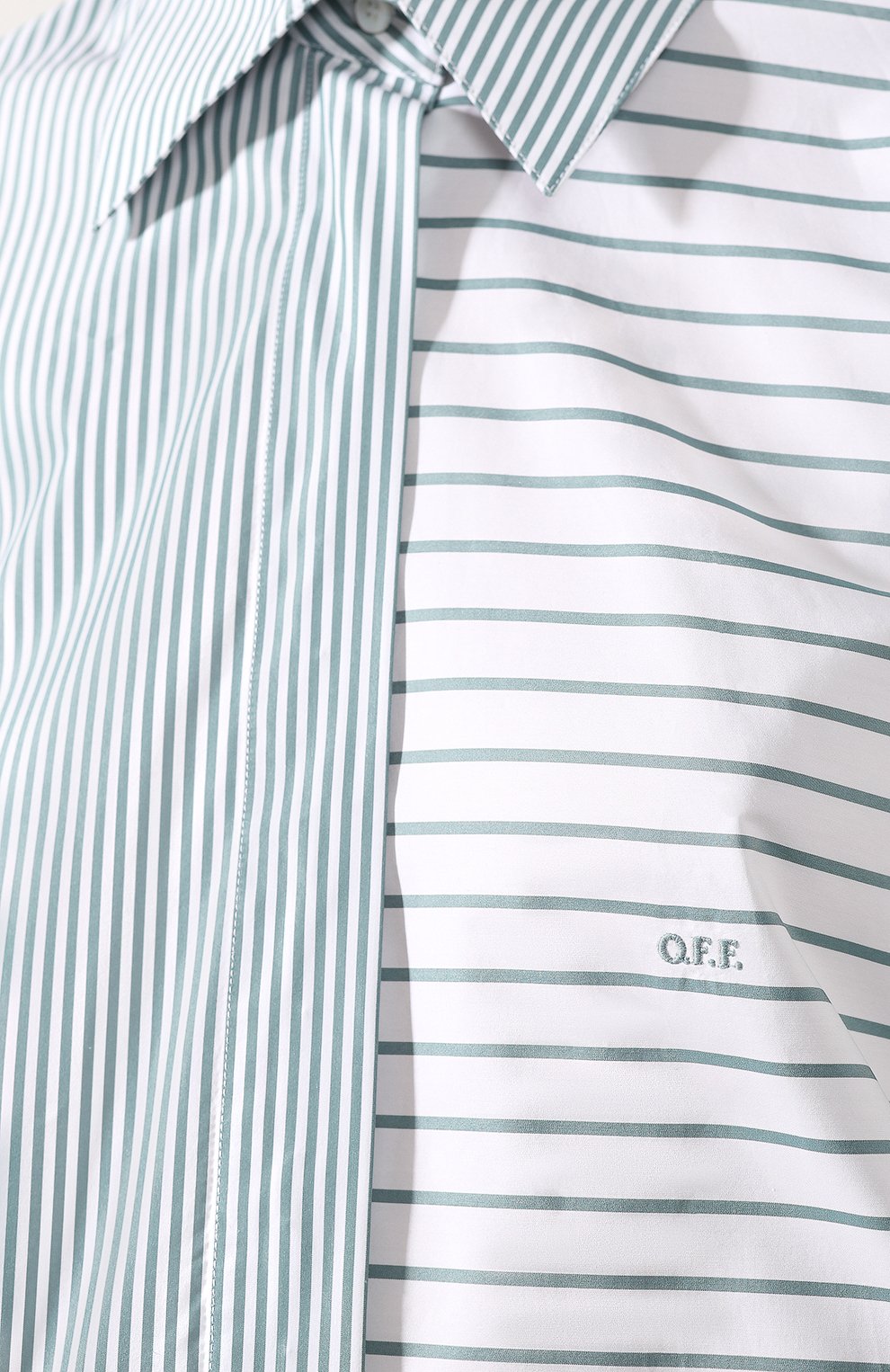 Хлопковая рубашка OFF-WHITE зеленого цвета по цене 36450 руб., арт. 0WGA040R19A550749943, фото 5 Хлопковая рубашка OFF-WHITE, арт. 0WGA040R19A550749943, фото 5
