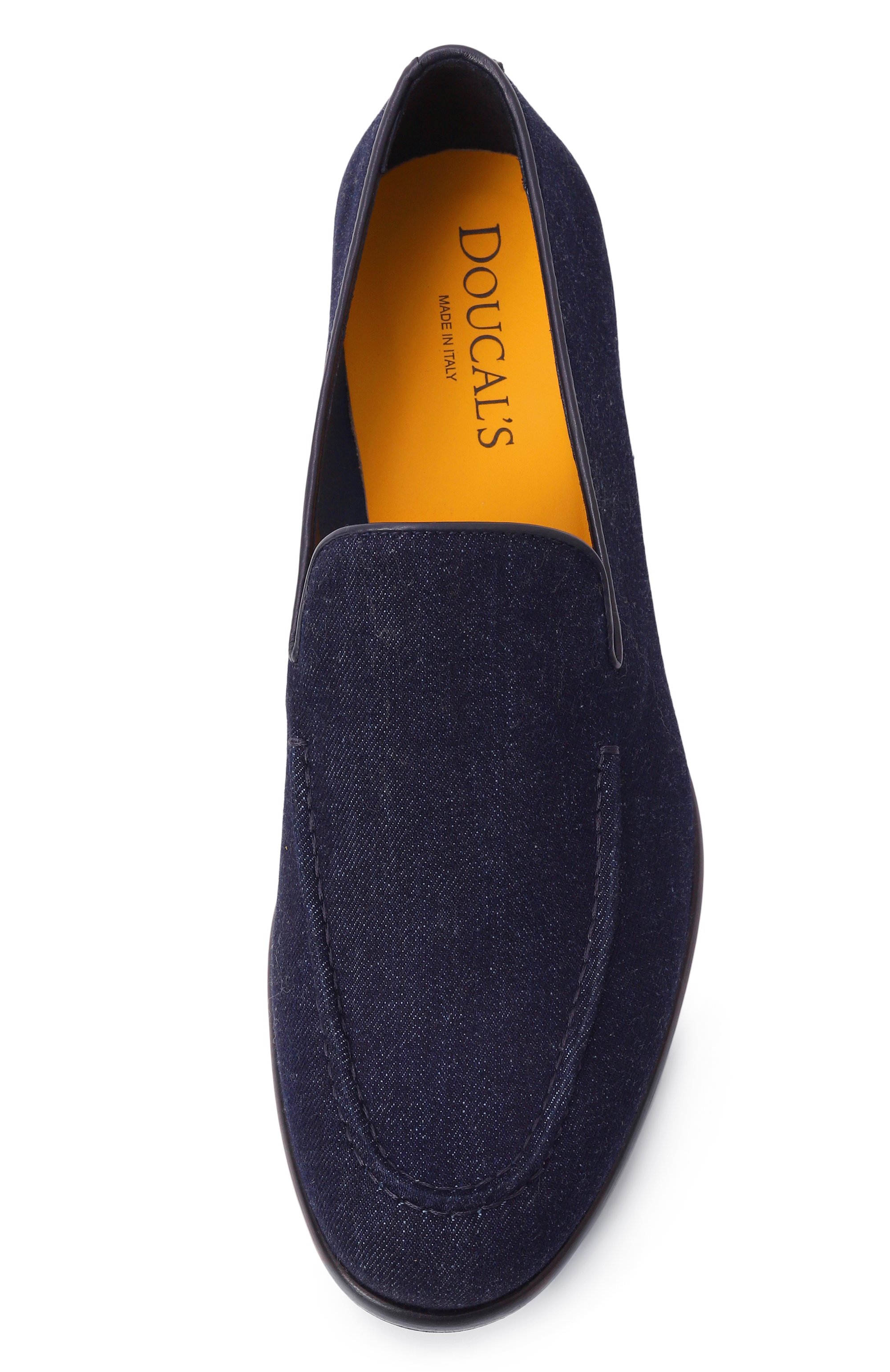 Текстильные лоферы DOUCAL'S темно-синего цвета по цене 52750 руб., арт. DU3385STRAPY758N, фото 6 Текстильные лоферы DOUCAL'S, арт. DU3385STRAPY758N, фото 6