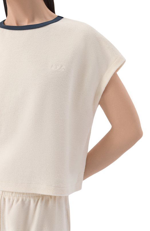 Хлопковая футболка A.P.C. C0EWT-F26462 Кремовый  C0EWT-F26462 Фото 5