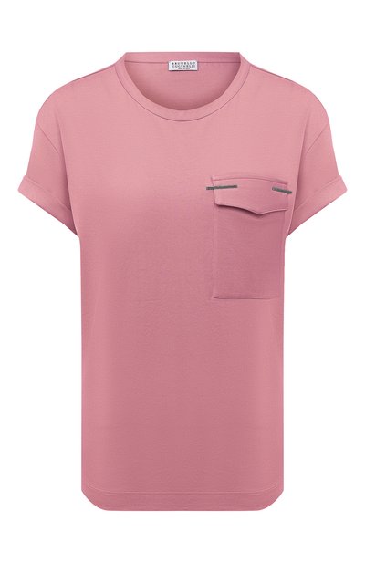 Женская хлопковая футболка BRUNELLO CUCINELLI, арт. M0045BR810