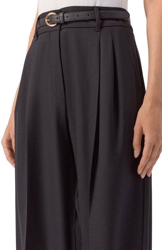Шерстяные брюки Max Mara Studio ENTRATA Чёрный  ENTRATA Фото 5