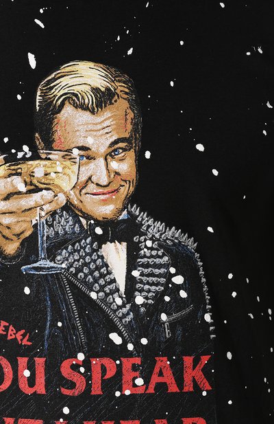 Хлопковая футболка DOMREBEL черного цвета по цене 18700 руб., арт. CHEERS/T-SHIRT/PAINT, фото 5 Хлопковая футболка DOMREBEL, арт. CHEERS/T-SHIRT/PAINT, фото 5