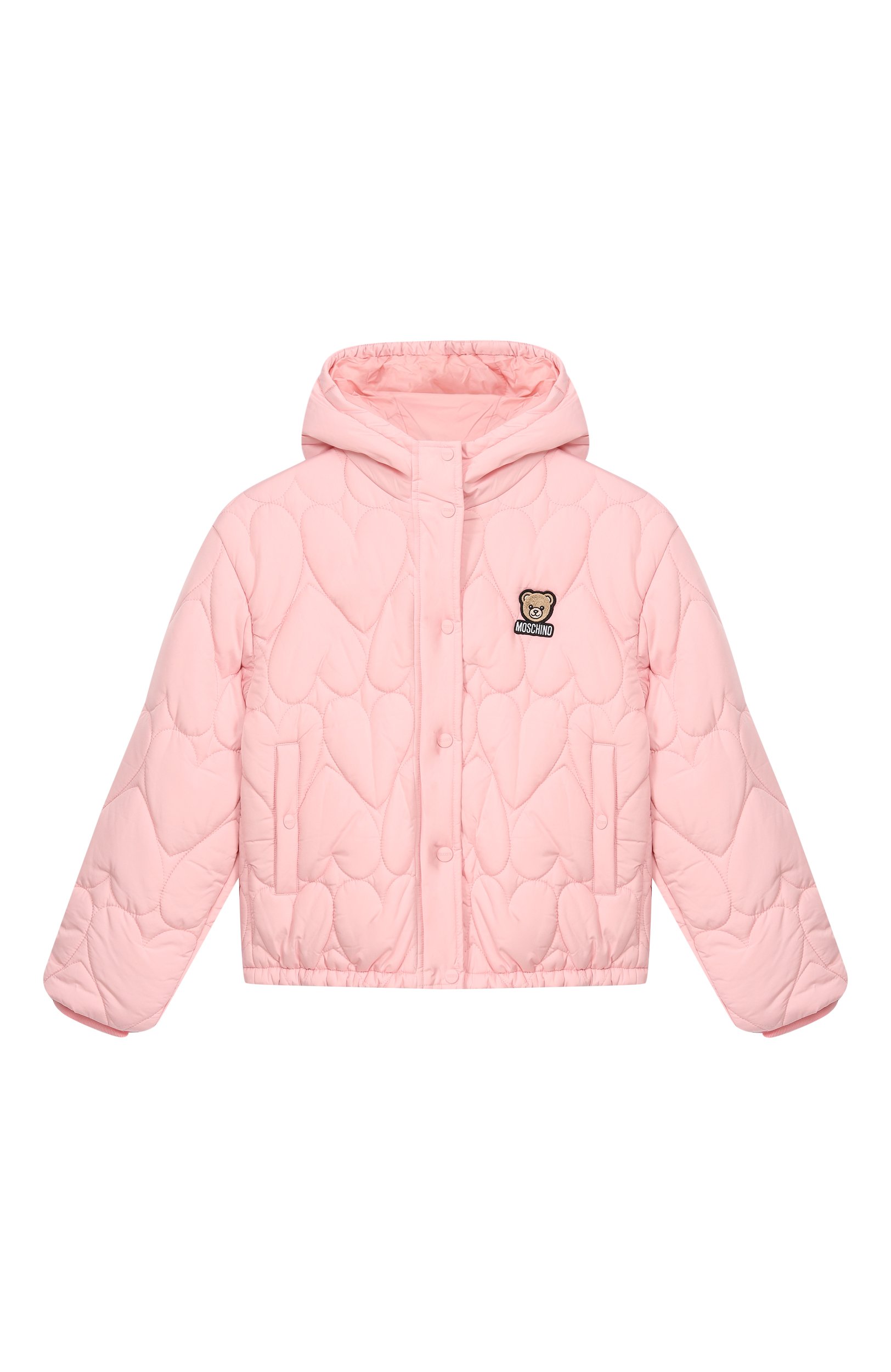 Утепленная куртка MOSCHINO светло-розового цвета по цене 41750 руб., арт. HDS05A/L3AC7, фото 1 Утепленная куртка MOSCHINO, арт. HDS05A/L3AC7, фото 1