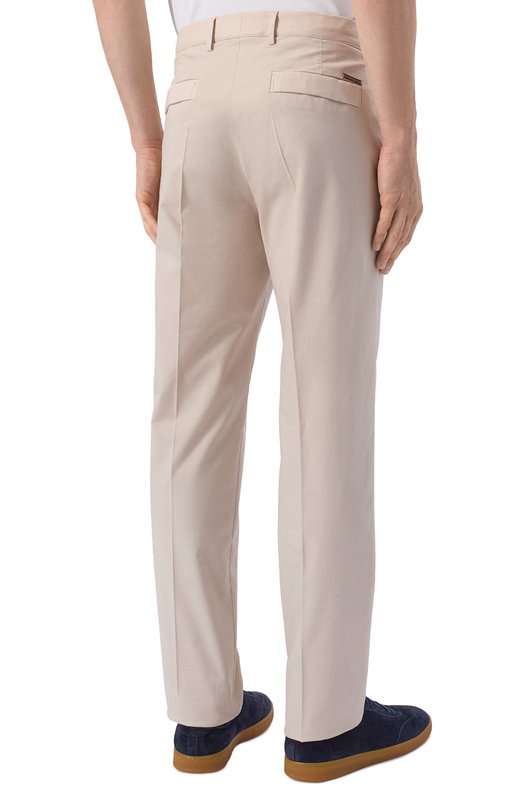 Брюки из лиоцелла и хлопка Stefano Ricci M1T6100090/PACT1Q Кремовый  M1T6100090/PACT1Q Фото 4