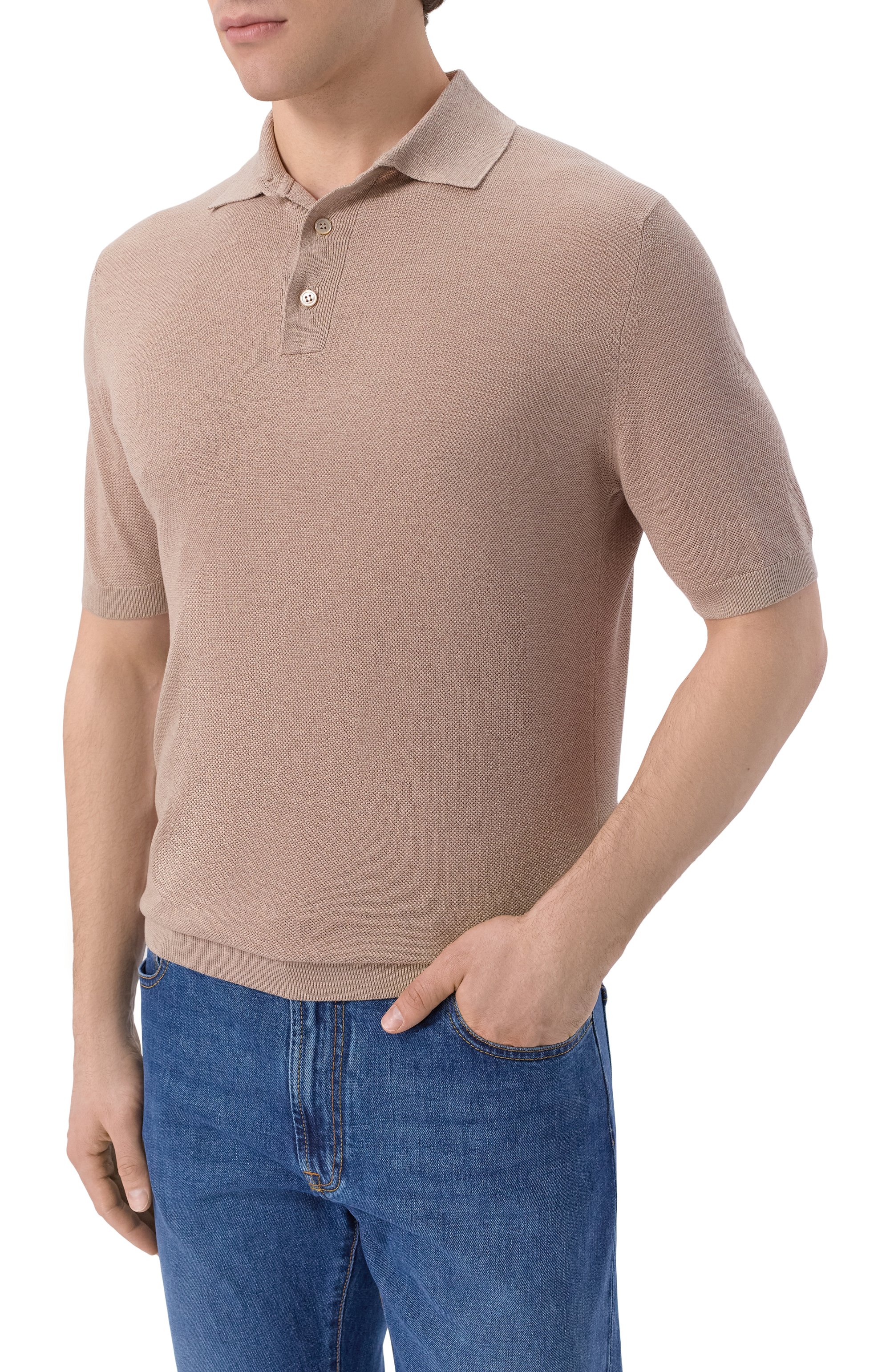 Шелковое поло ANDREA CAMPAGNA, арт. PL1MC/SE18Q, фото 3