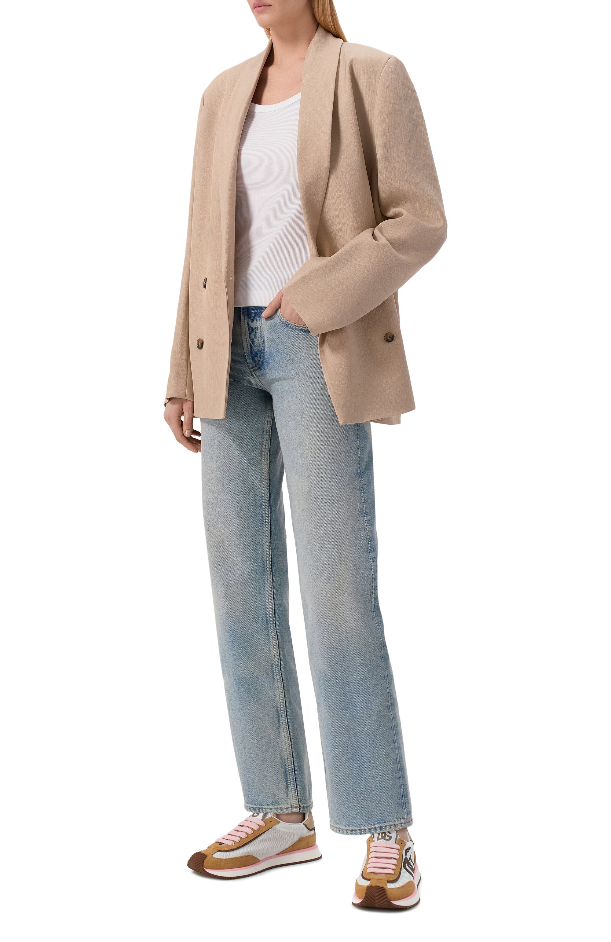 Комбинированные кроссовки dg cushion DOLCE & GABBANA, арт. CK2288/A5355, фото 3