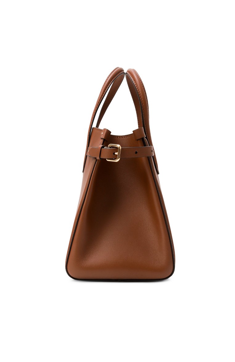 Женская сумка antibes small VALENTINO коричневого цвета, арт. 6W2B0R20/CVC | Фото 4 (Драгоценные камни: Проставлено; Размер: small; Ремень/цепочка: На ремешке; Материал сплава: Проставлено; Материал: Натуральная кожа)