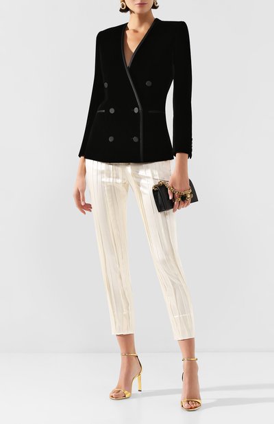 Жакет SAINT LAURENT черного цвета по цене 331500 руб., арт. 615864/Y525R, фото 2 Жакет SAINT LAURENT, арт. 615864/Y525R, фото 2