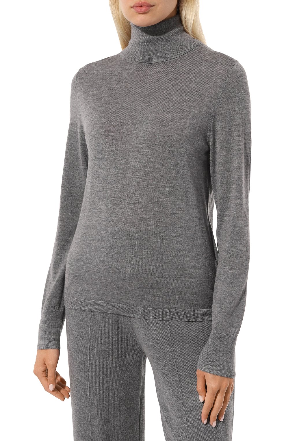 Шерстяная водолазка ALLUDE серого цвета по цене 25350 руб., арт. 245/64010, фото 3 Шерстяная водолазка ALLUDE, арт. 245/64010, фото 3