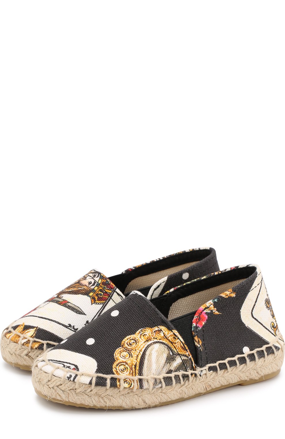 Текстильные эспадрильи с принтом DOLCE & GABBANA, арт. D00106/A4352/24-28, фото 1