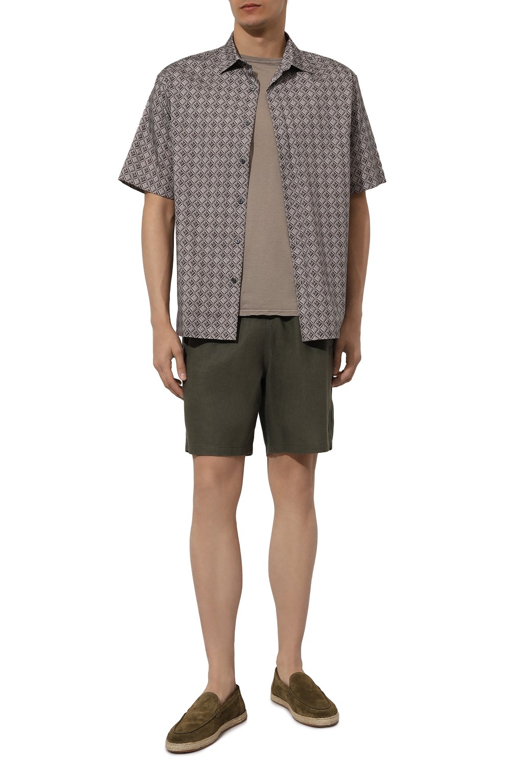 Шорты изо льна и вискозы EMPORIO ARMANI, арт. 211864/4R467, фото 2