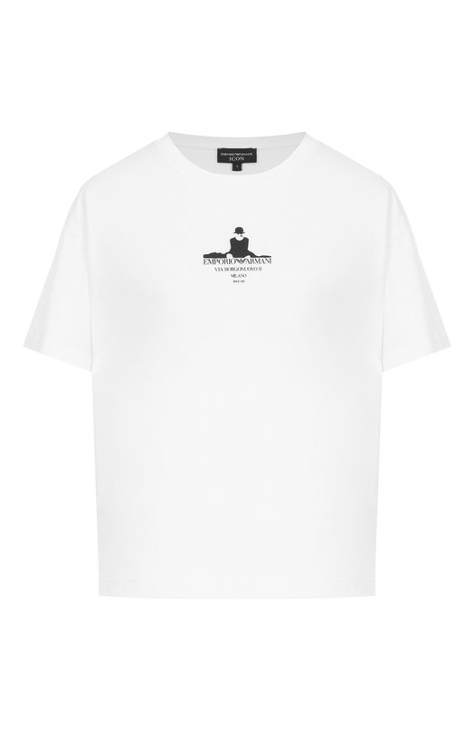 Хлопковая футболка Emporio Armani EW002248/AF12567/U0002 Белый EW002248/AF12567/U0002