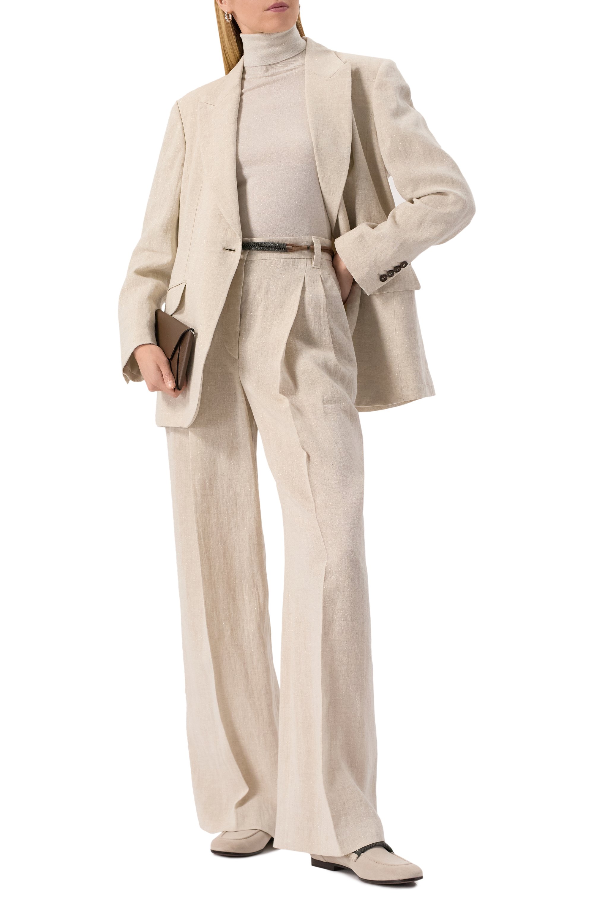 Замшевые пенни-лоферы BRUNELLO CUCINELLI светло-бежевого цвета по цене 163500 руб., арт. MZSFC2861, фото 2 Замшевые пенни-лоферы BRUNELLO CUCINELLI, арт. MZSFC2861, фото 2