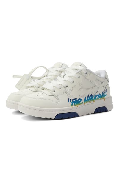 Кожаные кеды out of office OFF-WHITE, арт. 0BIA011S25LEA002/34-36