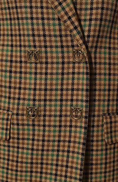 Хлопковый жакет PINKO коричневого цвета по цене 57400 руб., арт. 1G1834-A07Q, фото 5 Хлопковый жакет PINKO, арт. 1G1834-A07Q, фото 5
