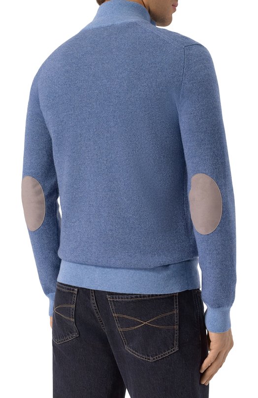 Кардиган из шерсти и кашемира Andrea Campagna M5625-9416 Голубой  M5625-9416 Фото 4