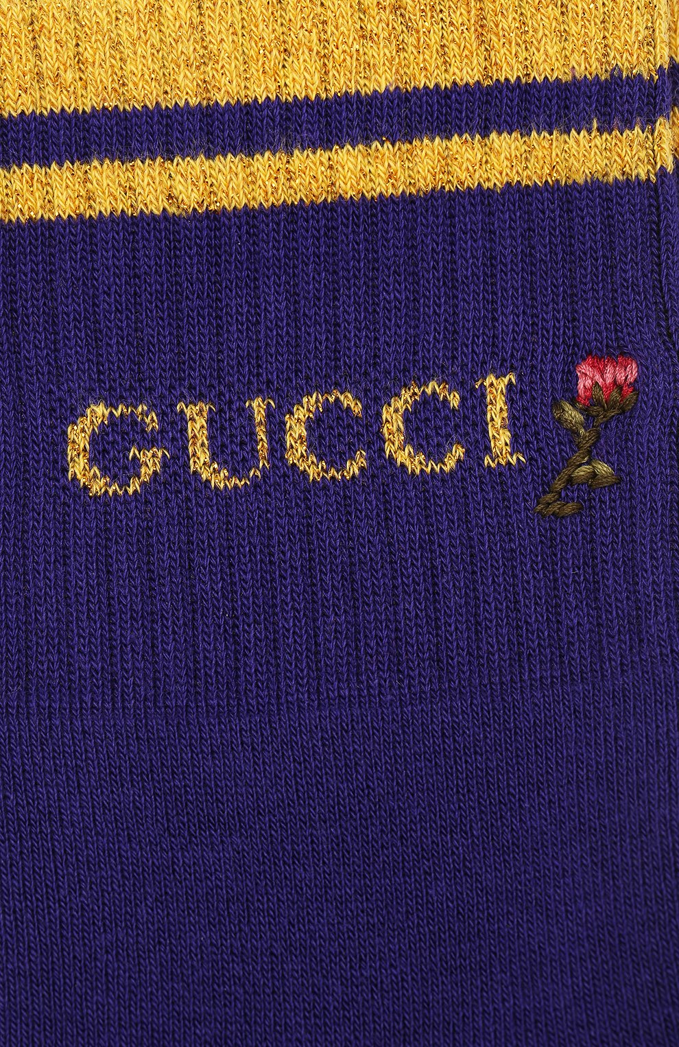 Хлопковые носки GUCCI фиолетового цвета по цене 17280 руб., арт. 579316/3GD70, фото 2 Хлопковые носки GUCCI, арт. 579316/3GD70, фото 2