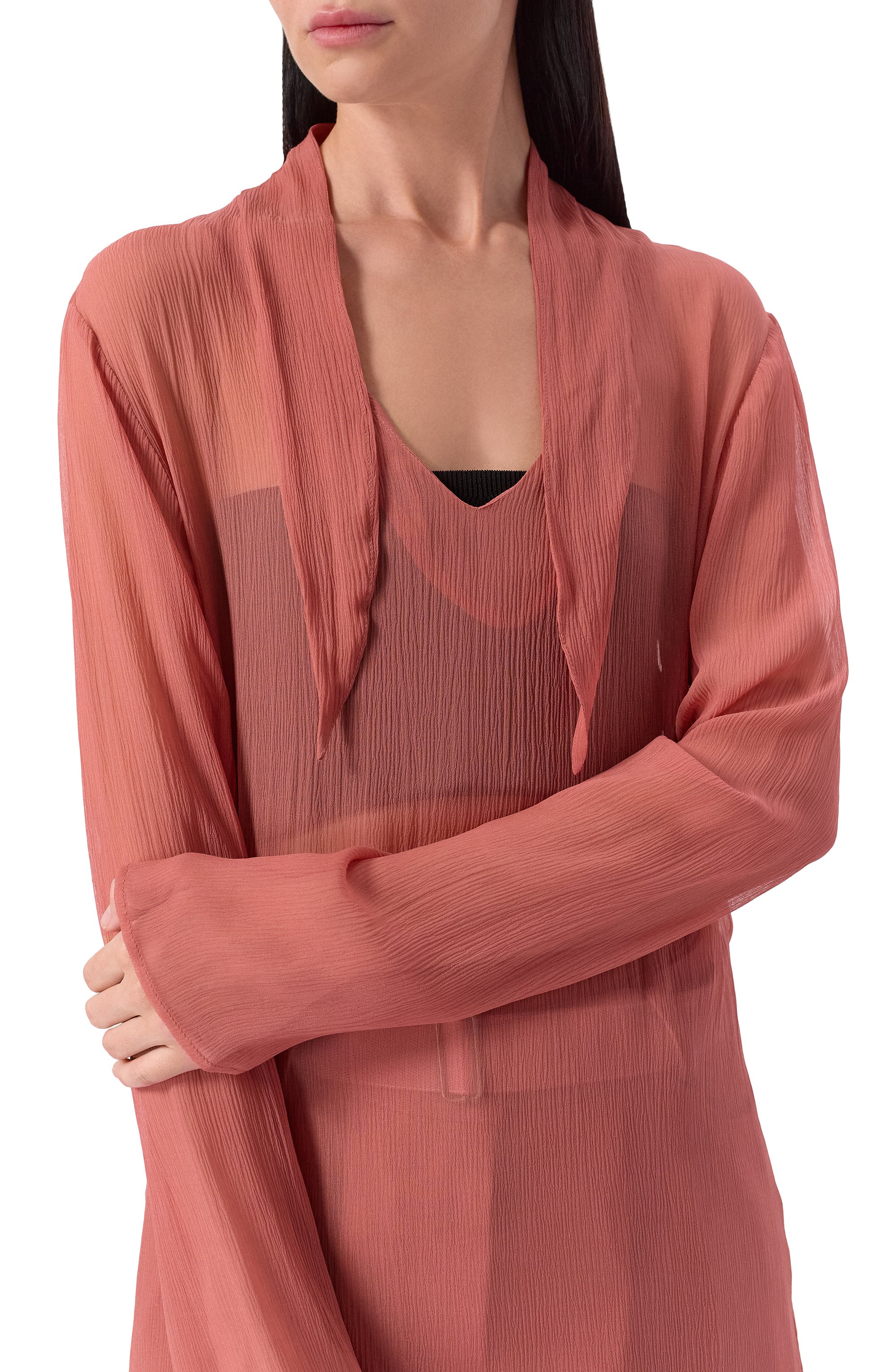 Шелковая блузка ALBUS LUMEN розового цвета по цене 55200 руб., арт. AL.RT25.001.BL0USE, фото 5 Шелковая блузка ALBUS LUMEN, арт. AL.RT25.001.BL0USE, фото 5