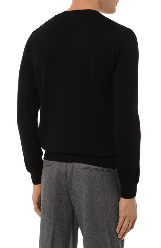 Шерстяной джемпер Corneliani 94M500-9425100 Чёрный  94M500-9425100 Фото 4