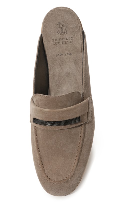 Замшевые сабо Brunello Cucinelli MZSFC2622 Бежевый  MZSFC2622 Фото 6