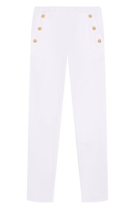 Детские джинсы BALMAIN белого цвета, арт. BW6Q50 | Фото 1 (Материал сплава: Проставлено; Материал внешний: Хлопок; Нос: Не проставлено)
