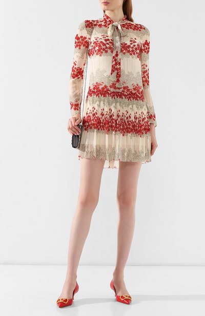 Платье с принтом REDVALENTINO белого цвета по цене 59950 руб., арт. SR3VAF80/4A0, фото 2 Платье с принтом REDVALENTINO, арт. SR3VAF80/4A0, фото 2