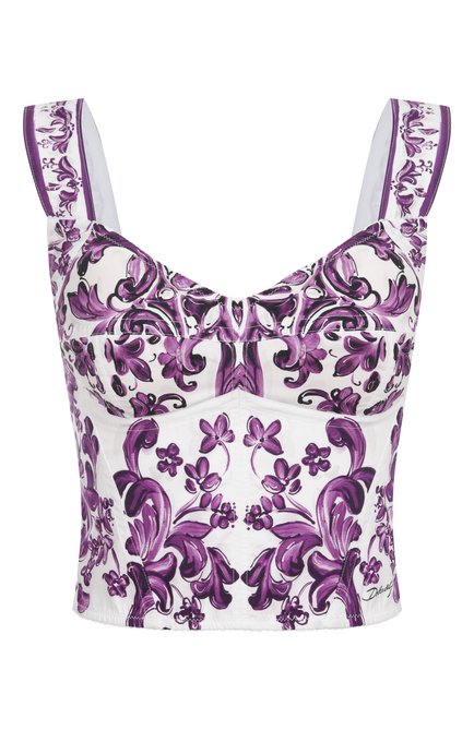 Женский хлопковый топ-бюстье DOLCE & GABBANA, арт. F7BB1T/FI5LS