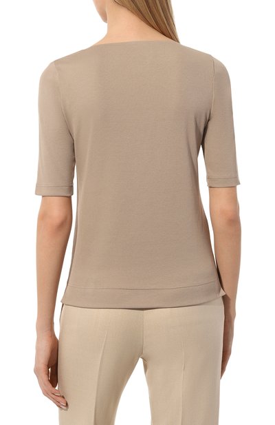 Хлопковая футболка GRAN SASSO бежевого цвета по цене 23550 руб., арт. 60271/80302, фото 4 Хлопковая футболка GRAN SASSO, арт. 60271/80302, фото 4