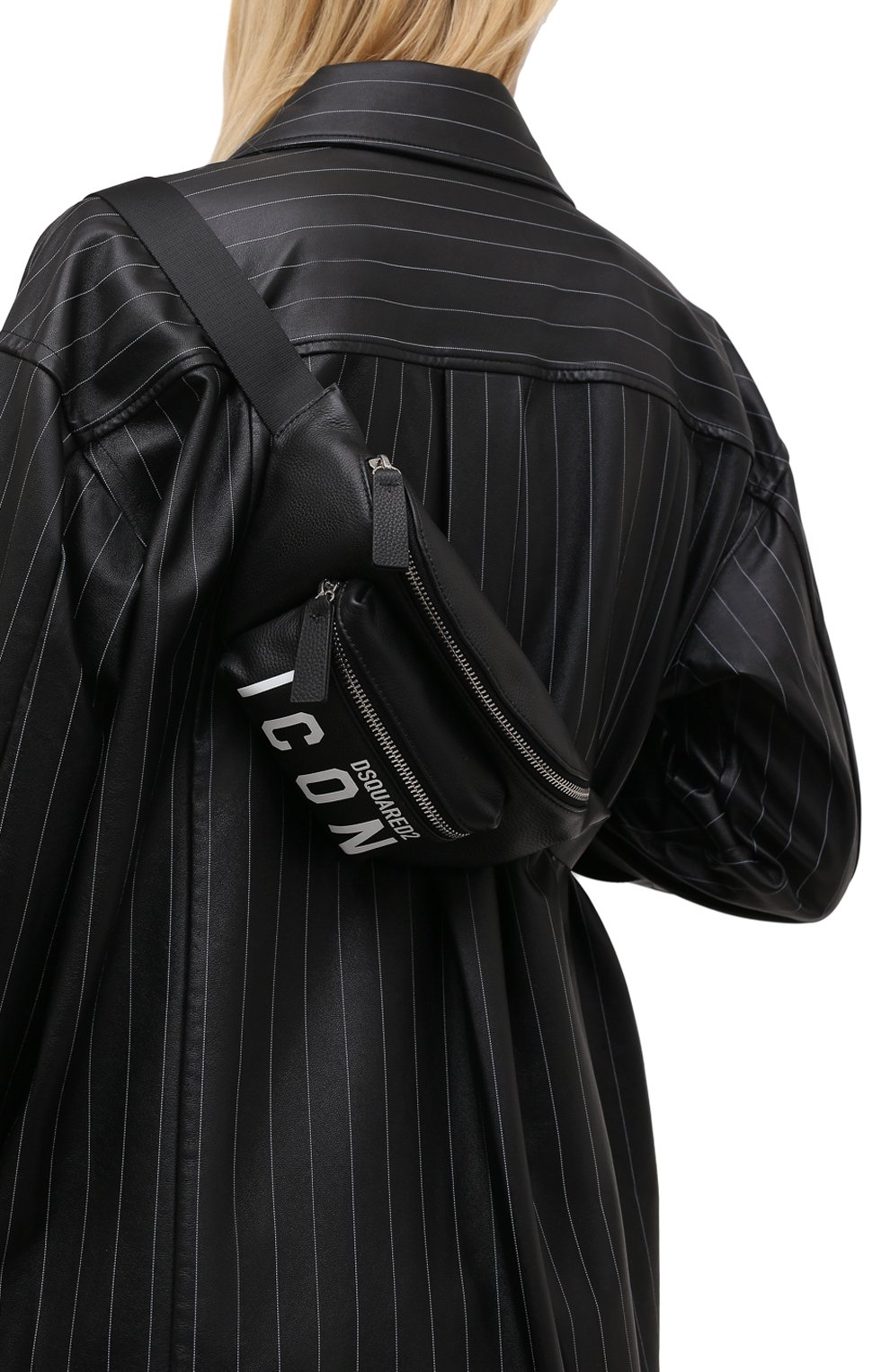 Поясная сумка DSQUARED2 черного цвета по цене 46600 руб., арт. BBW0029 25103905, фото 2 Поясная сумка DSQUARED2, арт. BBW0029 25103905, фото 2