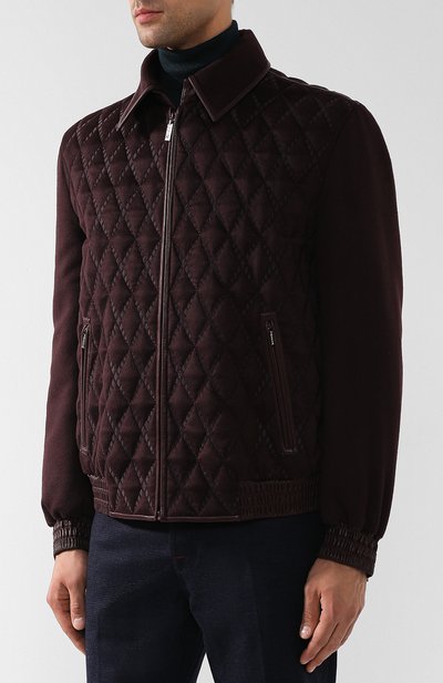 Кашемировый бомбер с воротником из норки ZILLI бордового цвета по цене 1150000 руб., арт. MAQ-EVANS-03001/2005, фото 3 Кашемировый бомбер с воротником из норки ZILLI, арт. MAQ-EVANS-03001/2005, фото 3