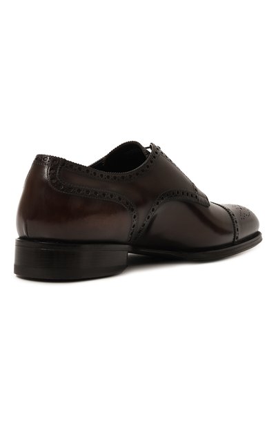 Кожаные дерби W.GIBBS темно-коричневого цвета по цене 85500 руб., арт. 7078007/FRENCH DEC0, фото 5 Кожаные дерби W.GIBBS, арт. 7078007/FRENCH DEC0, фото 5