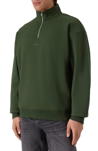 Хлопковый анорак HUGO зеленого цвета по цене 13600 руб., арт. 50525881, фото 3 Хлопковый анорак HUGO, арт. 50525881, фото 3