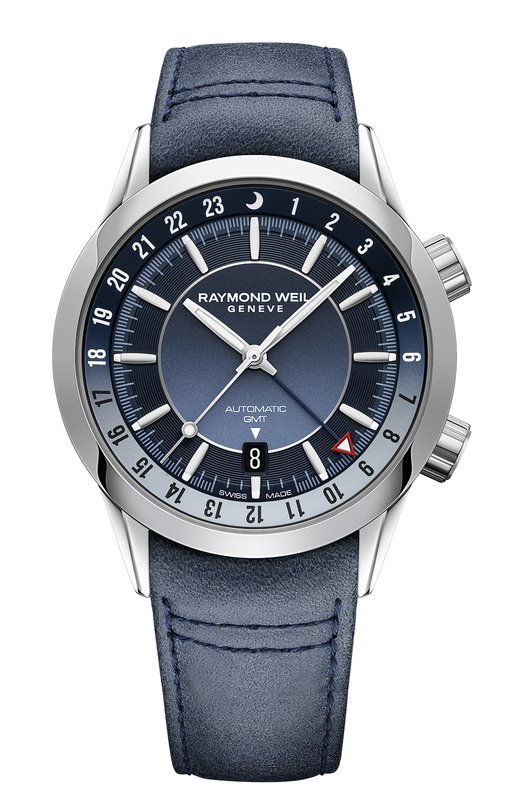 Часы Freelancer GMT Raymond Weil 2761-STC-50001 Бесцветный 2761-STC-50001