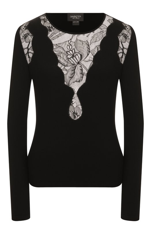 Топ из вискозы Giambattista Valli 25FWPVCM00M4/09VIP Чёрный 25FWPVCM00M4/09VIP
