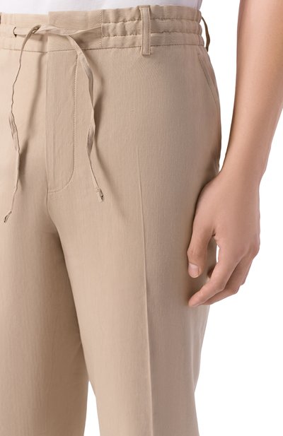 Брюки изо льна и вискозы BOSS, арт. 50561973, фото 5