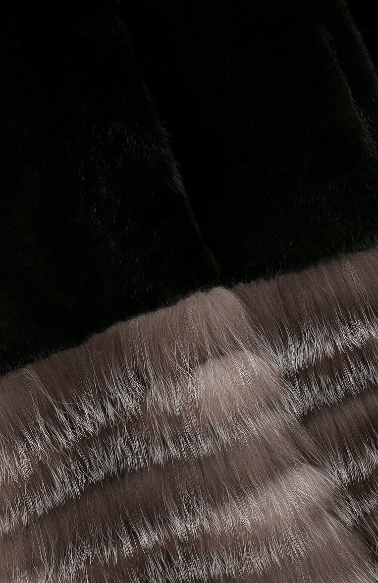 Детская шуба регина FURLAND черного цвета, арт. 0214200510086600000 | Фото 3 (Материал внешний: Натуральный мех; Рукава: Длинные; Статус проверки: Проверена категория; Кросс-КТ: Зима)