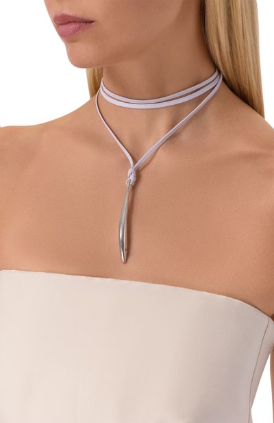Колье BOTTEGA VENETA серебряного цвета по цене 131500 руб., арт. 857315/V507C 5307, фото 2 Колье BOTTEGA VENETA, арт. 857315/V507C 5307, фото 2