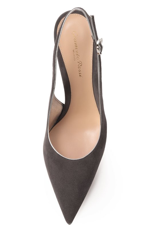 Замшевые туфли Ribbon Sling 95 Gianvito Rossi G95532.95RIC.XCKLAAR Серый  G95532.95RIC.XCKLAAR Фото 6