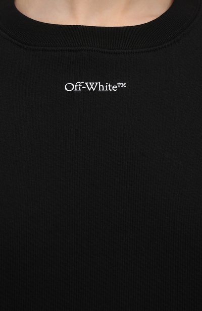 Хлопковый свитшот OFF-WHITE черно-белого цвета по цене 56650 руб., арт. 0WBA046F20JER0021001, фото 5 Хлопковый свитшот OFF-WHITE, арт. 0WBA046F20JER0021001, фото 5