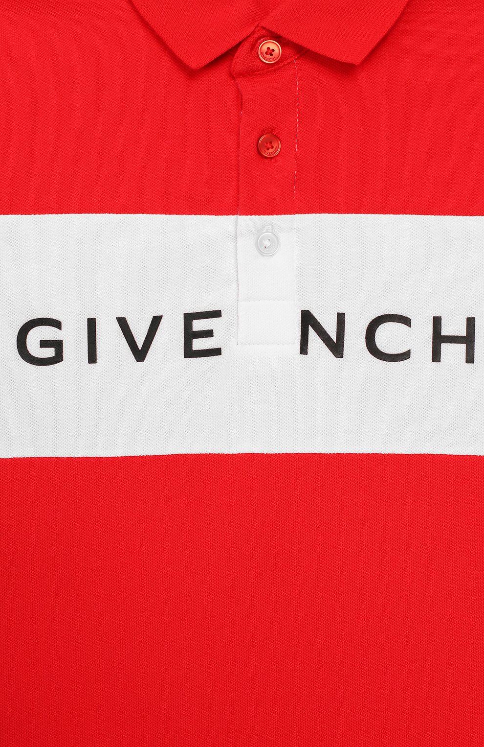 Хлопковое поло GIVENCHY красного цвета по цене 24150 руб., арт. H25129, фото 3 Хлопковое поло GIVENCHY, арт. H25129, фото 3