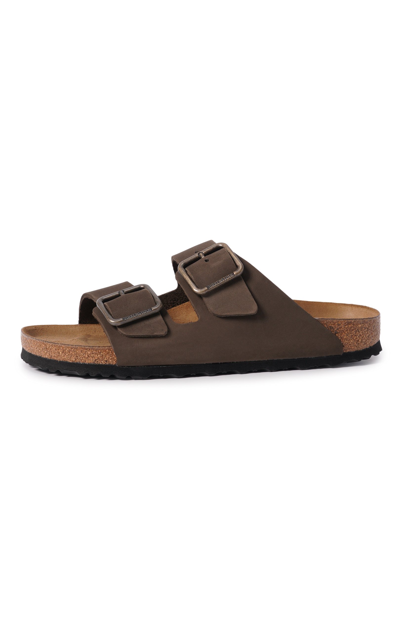 Шлепанцы arizona из нубука BIRKENSTOCK темно-коричневого цвета по цене 19800 руб., арт. 1032764, фото 3 Шлепанцы arizona из нубука BIRKENSTOCK, арт. 1032764, фото 3