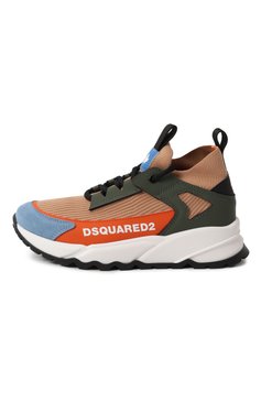 Детские кроссовки DSQUARED2 разноцветного цвета, арт. 80203/VAR1/36-40 | Фото 2 (Материал сплава: Проставлено; Материал внешний: Текстиль; Материал внутренний: Натуральная кожа; Нос: Не проставлено; Стили: Гранж)