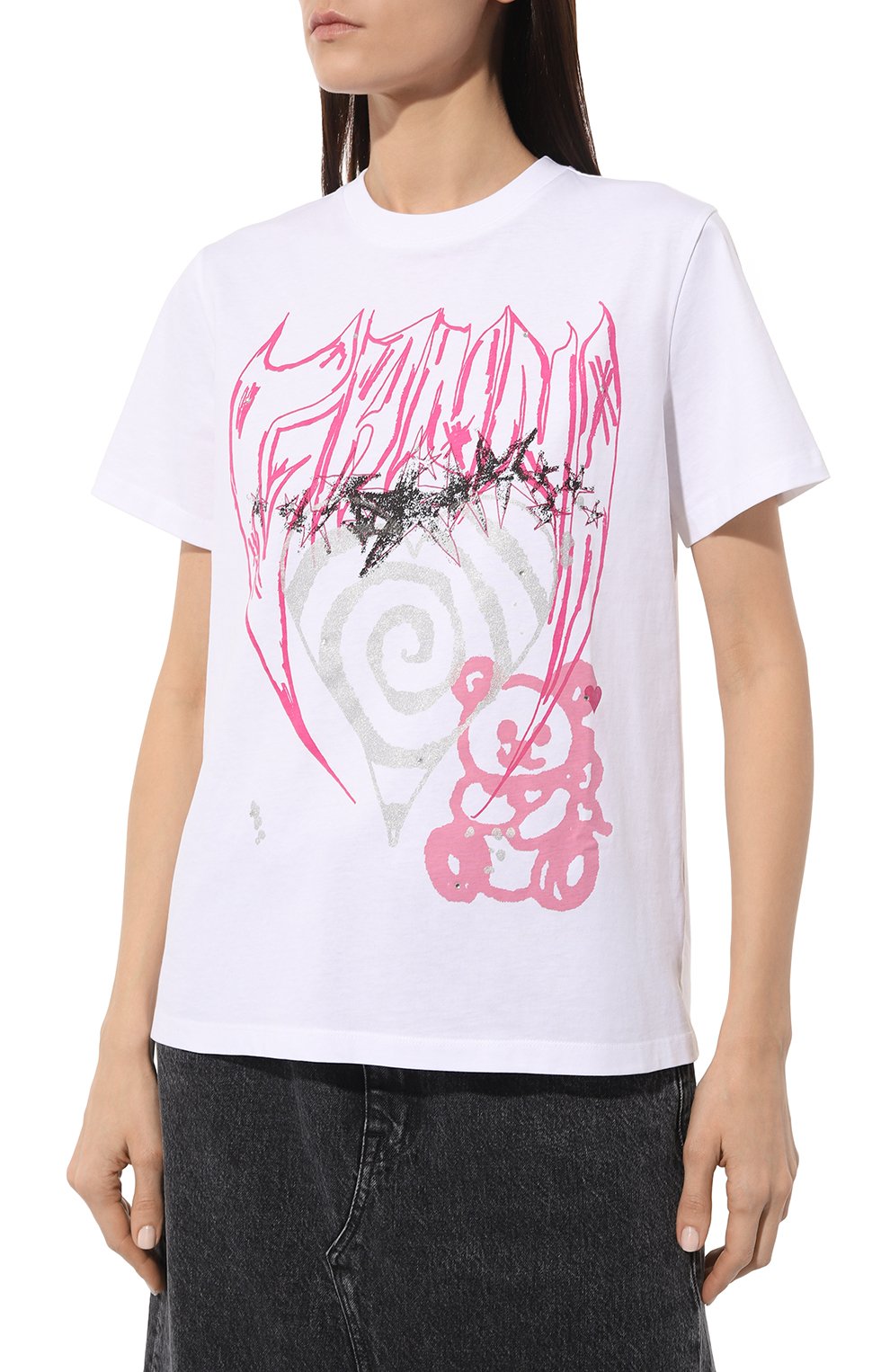 Хлопковая футболка GANNI, арт. T3832, фото 3