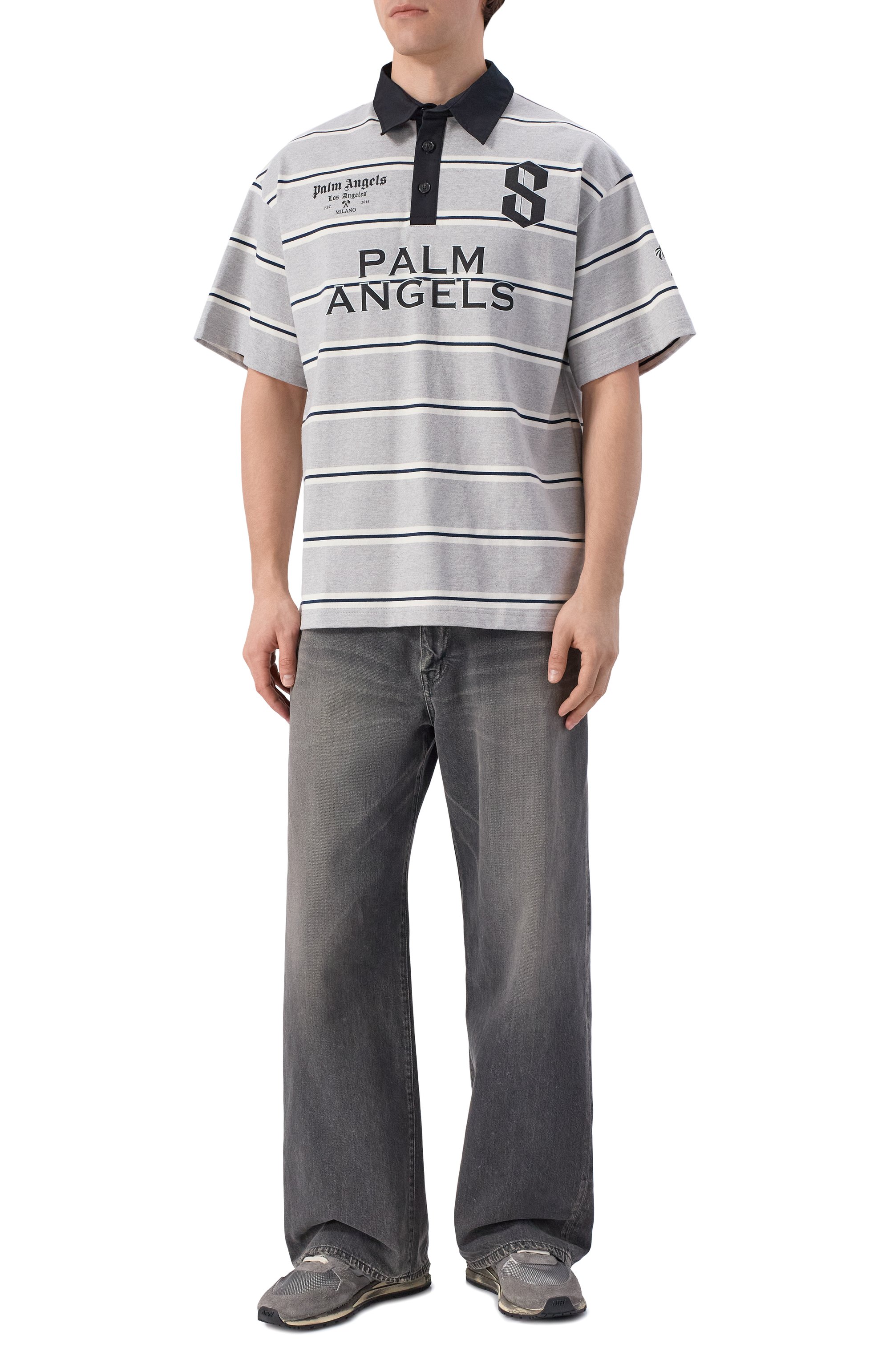 Хлопковое поло PALM ANGELS, арт. PMGB02CS26FAB001, фото 2