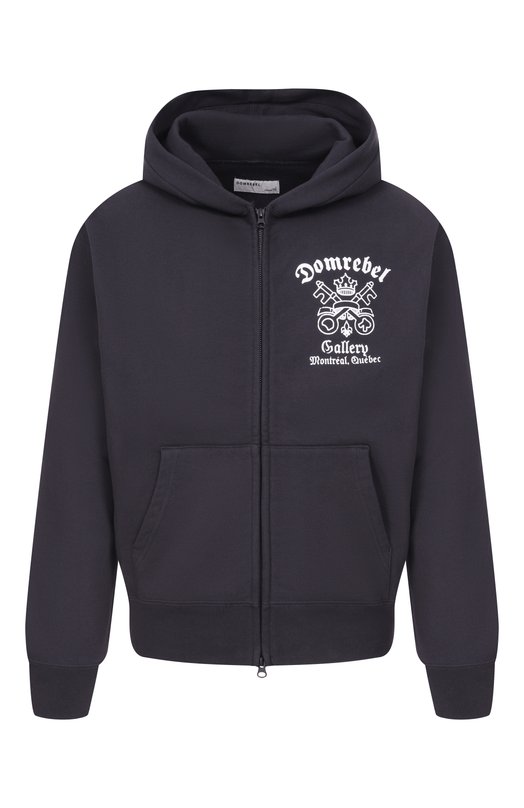 Хлопковая толстовка DOMREBEL M KEYS/ZIP H00DIE Серый M KEYS/ZIP H00DIE