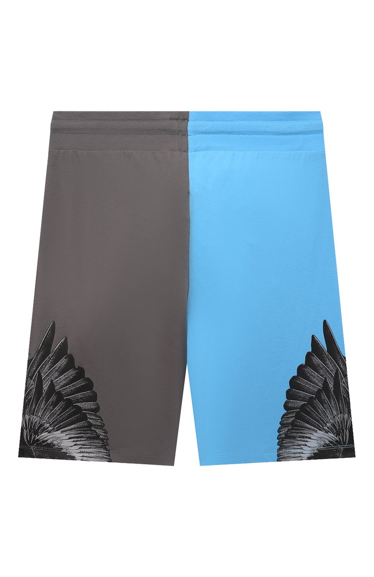 Детские хлопковые шорты MARCELO BURLON KIDS OF MILAN голубого цвета, арт. 21E/B/MB/3250/0010/8-14Y | Фото 2 (Материал внешний: Хлопок; Мальчики Кросс-КТ: Шорты-одежда; Региональные ограничения белый список (Axapta Mercury): RU; Нос: Не проставлено; Материал сплава: Проставлено; Ростовка одежда: 10 - 11 лет | 140 - 146см, 12 лет | 152 см, 13 - 15 лет | 158 см, 8 лет | 128 см)