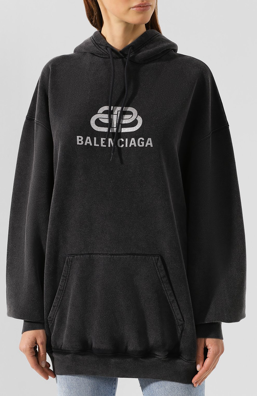 Хлопковое худи BALENCIAGA, арт. 578135/TGV74, фото 3