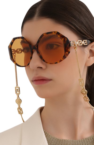 Солнцезащитные очки и цепочка VERSACE коричневого цвета по цене 43550 руб., арт. 4395-5119/7, фото 2 Солнцезащитные очки и цепочка VERSACE, арт. 4395-5119/7, фото 2